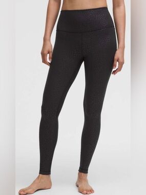 lululemon Align High-Rise Pant 28" in Leopardo Shift Micro Emboss Black